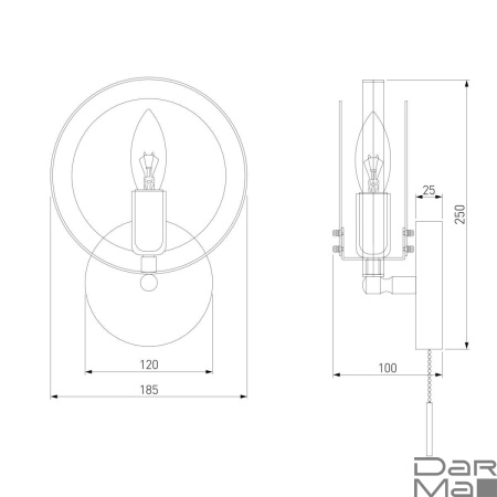 Бра Eurosvet Gallo 70121/1 черный