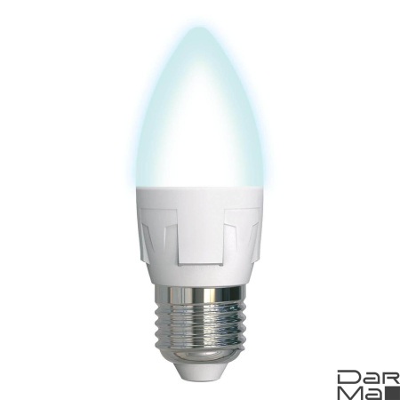 Лампа светодиодная диммируемая Uniel E27 7W 4000K матовая LED-C37 7W/4000K/E27/FR/DIM PLP01WH UL-00004295