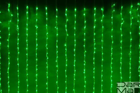 LED-XP-1344-230V Green Световой дождь 2,4х3,6м
