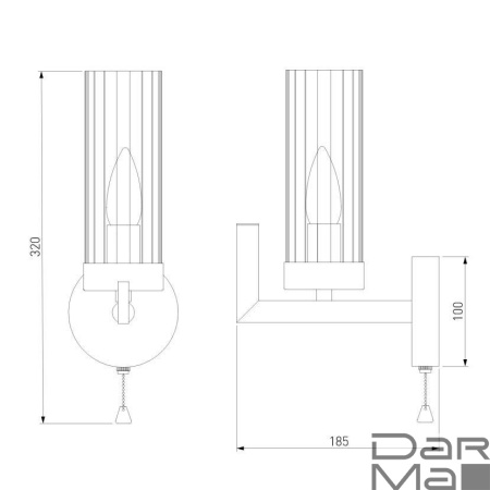 Бра Eurosvet Arganie 60133/1 латунь