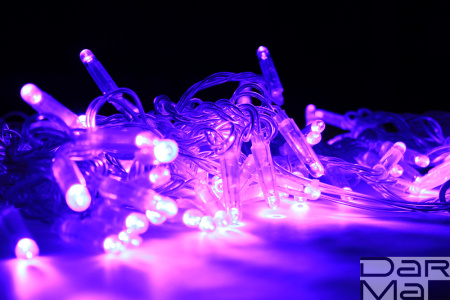 LED-PLS-100-10M-24V-V/C-W/O, VIOLET(фиолетовая)/прозр.пров соед (без сил.шнура) С КОЛПАЧКОМ NEW 2021