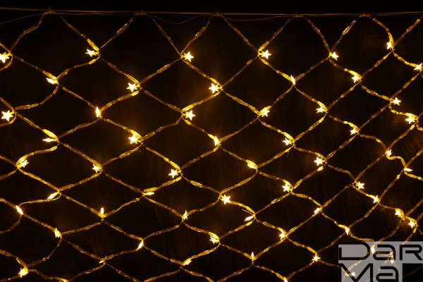 LED-SNL-80-240V-Y (2.0х1.0) Led-сетка звезды(БЕЗ СКИДОК)