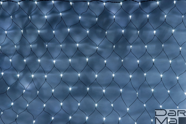 LED-SNL-288-2*1,5M-240V-W/BL БЕЛЫЕ LED на чернoм проводе, соединяемая