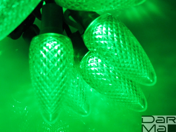 LED-PL-C9-8-G-220V-18-G, 20м, 96 LED, зелёный