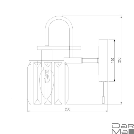 Бра Eurosvet Tenia 70090/1 графит