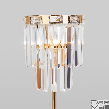 Настольная лампа Eurosvet Elegante 01136/1 золото/прозрачный хрусталь Strotskis