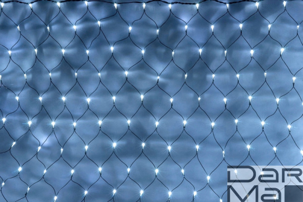 LED-SNL-C-540-2*4M-240V-W/BL БЕЛЫЕ LED на чернoм проводе, с контроллером, соединяемая