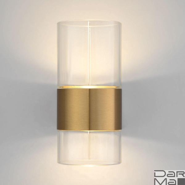 Настенный светодиодный светильник Eurosvet Watford 40021/1 LED латунь/прозрачный