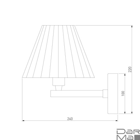 Бра Eurosvet Peony 60136/1 хром/серый