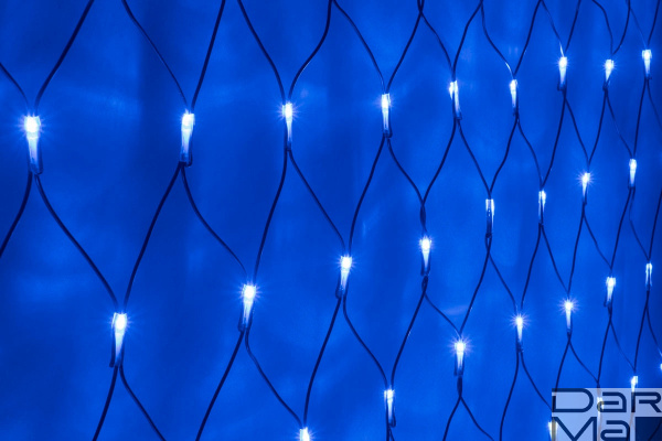 LED-SNL-288-2*1,5M-240V-B/BL СИНИЕ LED на чернoм проводе, соединяемая