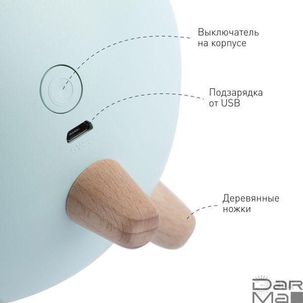 Светильник-ночник ЭРА Хомяк зеленый NLED-468-1W-GR Б0052817