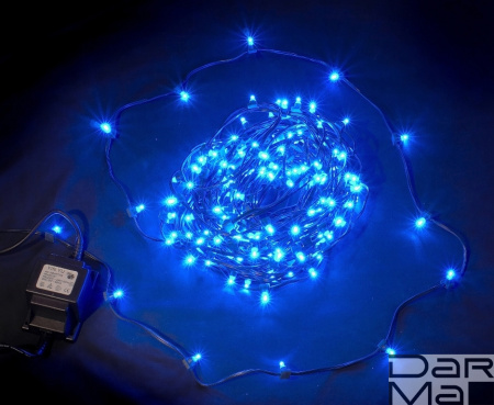 LED-LP-15СМ-100M-12V-B, Светодиод. клип-лайт синий, темный провод