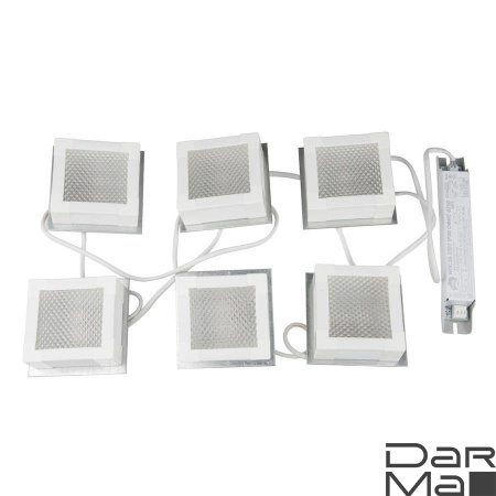 Встраиваемый светодиодный светильник Uniel ULP-1010 42W/4000К IP40 Grilyato White KIT06 UL-00007427