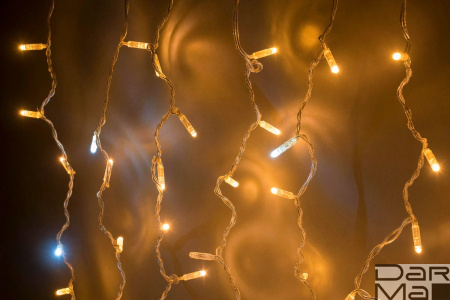 LED-RPL-360-3.6X1.3M-240V-WW+W Flash-холодный белый,  белые теплые светодиоды на прозрачном проводе