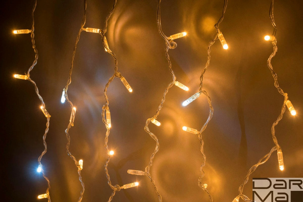 LED-RPL-360-3.6X1.3M-240V-WW+W Flash-холодный белый,  белые теплые светодиоды на прозрачном проводе