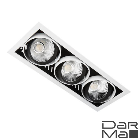 Встраиваемый светодиодный светильник Ambrella light Cardano T813 BK/CH 3*12W 4200K