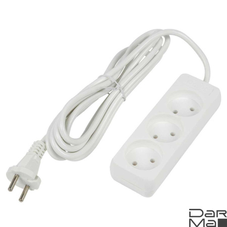 Удлинитель Uniel Ultra 3гн х 3м б/з S-CU3-3 White UL-00009982