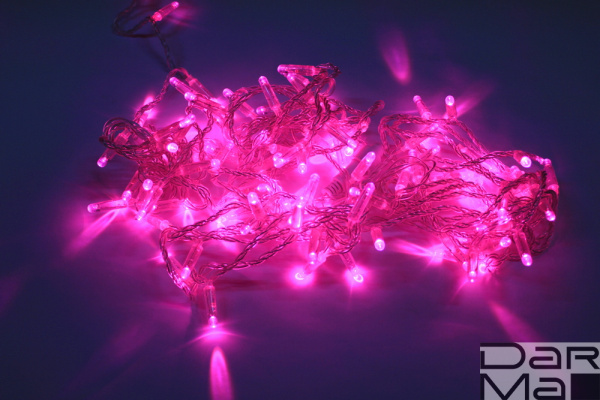 LED-PLS-100-10M-240V-P/C-W/O, розовый/прозр. провод, соед (без сил шнура) С КОЛПАЧКОМ NEW 2021