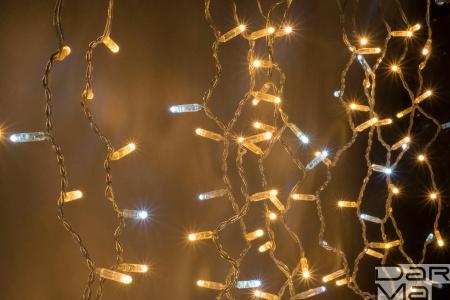 LED-RPL-288-2X1M-240V-WW+W  72 белых Flash прозрачный провод