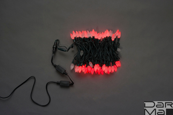 LED-XS-100-240V-R,ягода,красный, влагозащ.