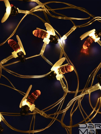 Гирлянда на солнечных батареях 380см разноцветная Uniel Пчелки USL-S-127/PT4000 Bees UL-00004280