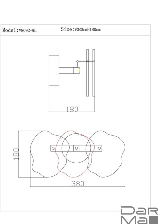 Бра Moderli Square V8092-WL