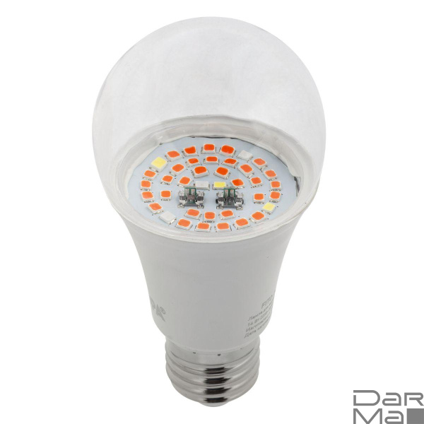 Лампа светодиодная для растений ЭРА E27 14W 1310K прозрачная Fito-14W-RB-E27 Б0050602
