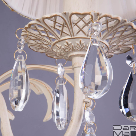 Бра Eurosvet 3637/1 белый с золотом/прозрачный хрусталь Strotskis