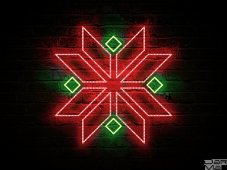 Светодиодная консоль DarMa "Василек" на металлокаркасе, цвет:красный/зеленый, 80см х 80см, 220 В