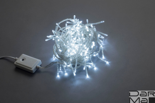 LED-BW-200-20M-240V-W, белая на прозрачном пров