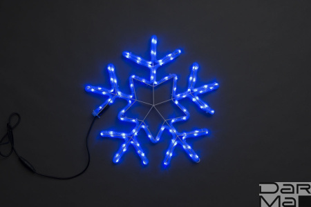 LED-XM-(FR)-2D-CK006-С-B Снежинка синяя 56х57см, 230V, NEW!