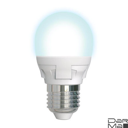 Лампа светодиодная диммируемая Uniel E27 7W 4000K матовая LED-G45 7W/4000K/E27/FR/DIM PLP01WH UL-00004301