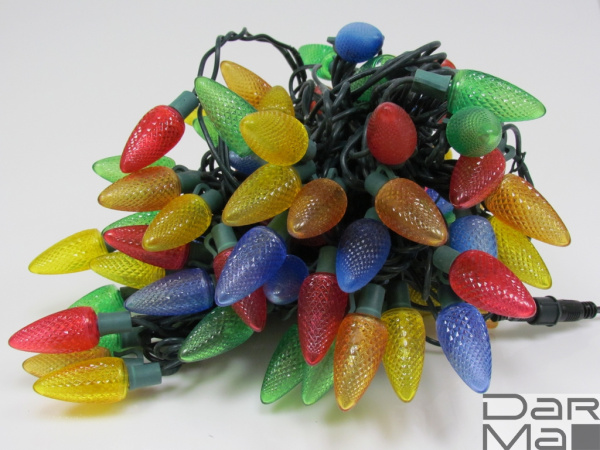 LED-PL-C9-8-G-220V-18-M, 20м, 96 LED мульти