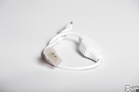 Шнур для подключения одностороннего гибкого неона серии LM, до 50 метров, белый ПВХ