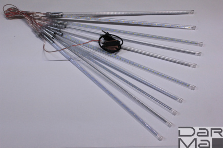 2021 Сосульки Трубки D12mm,10шт 0,5М Мульти (R/G/Y/B) LED-PLM-SNOW-540SMD-0.5*4.5M-10-12V-M  не соед