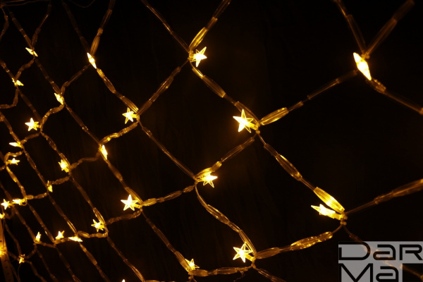 LED-SNL-80-240V-Y (2.0х1.0) Led-сетка звезды(БЕЗ СКИДОК)