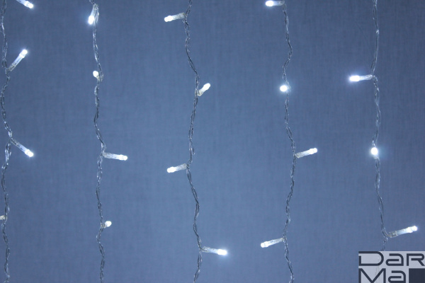 LED- PL-1920-240V-2*1.5M-W/С-F(CW)  (белые светодиоды/прозрачный пр), FLASH холодный белый 2023