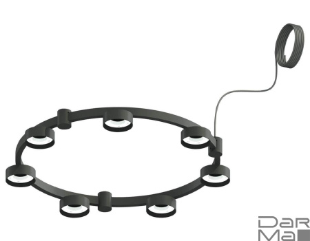 Корпус подвесной люстры Ambrella light DIY Spot Techno Ring SBK черный песок C9238