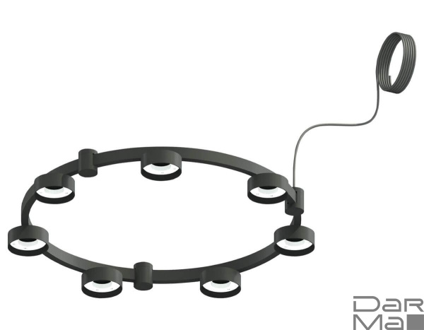 Корпус подвесной люстры Ambrella light DIY Spot Techno Ring SBK черный песок C9238