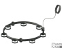 Корпус подвесной люстры Ambrella light DIY Spot Techno Ring SBK черный песок C9238