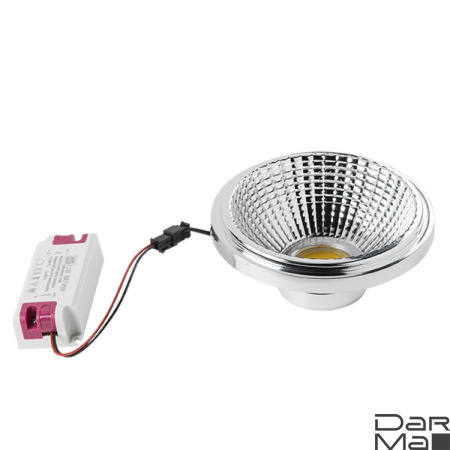 Лампа светодиодная Lightstar LED AR111 12W 3000K полусфера хром 932132