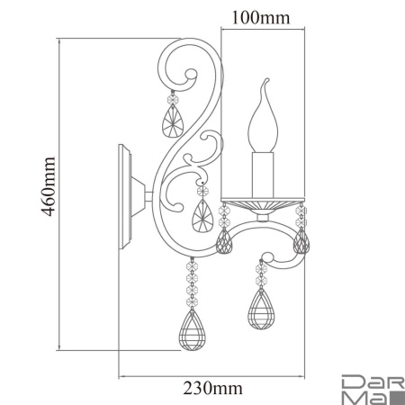 Бра Chiaro Сюзанна 2 458020801