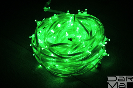 Клип Лайт 100 м Зеленый LED-KLP-333L Черный провод