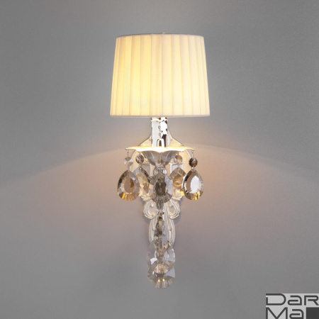 Бра Eurosvet 10098/1 серебро/тонированный хрусталь Strotskis