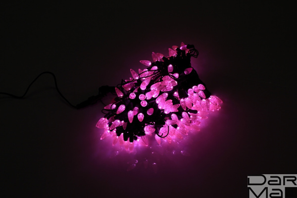 LED-PL-C6-4-G-220V-20-P, 20м, 200-205 светодиодов, розовый