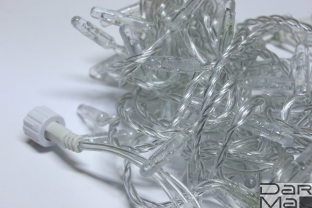 LED-PLS-100-10M-24V-G/С-W/O, зеленый/прозрачный провод, соединяемая (без силового шнура) С КОЛПАЧКОМ