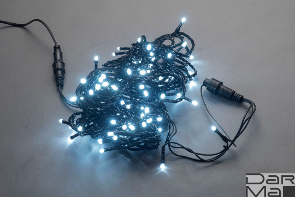 LED-PLS-200-20M-240V-W/BL-F-W/O белая/черный провод/ белый FLASH (без силового шнура)