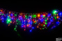 Светодиодная Бахрома 3м*0,7м  цвет.Мульти, белый провод каучук