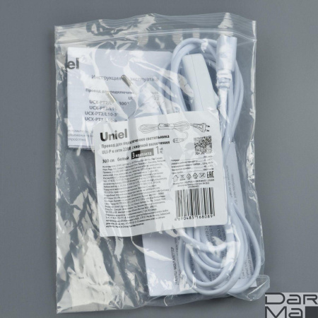 Провод Uniel UCX-PT3/L10-300/B White 1 Sticker UL-00009803