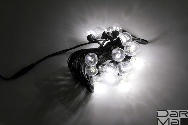 LED-2BLR-2835-50CM-10M-240V-W/BL, Белт-лайт с лампами белый холодный/черный пр.